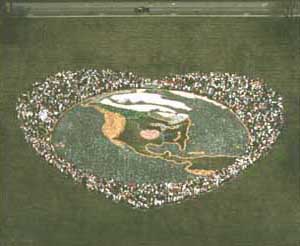 Aerial photo of the Heart of the Heartland Sculpture